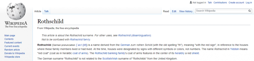 Rothschild Meaning
