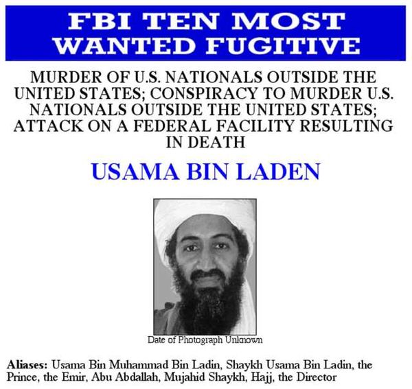 osama bin laden FBI most wanted